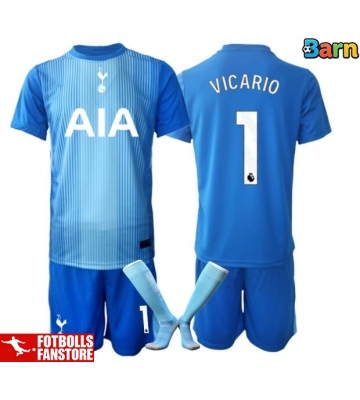 Tottenham Hotspur Guglielmo Vicario #1 Målvakt Bortatröja Barn 2025-26 Kortärmad (+ Korta byxor)